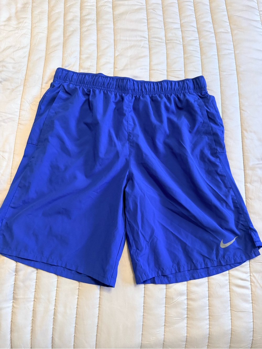 Nike Dri-FIT Men’s Running Shorts Medium Blue Reflective Athletic Training